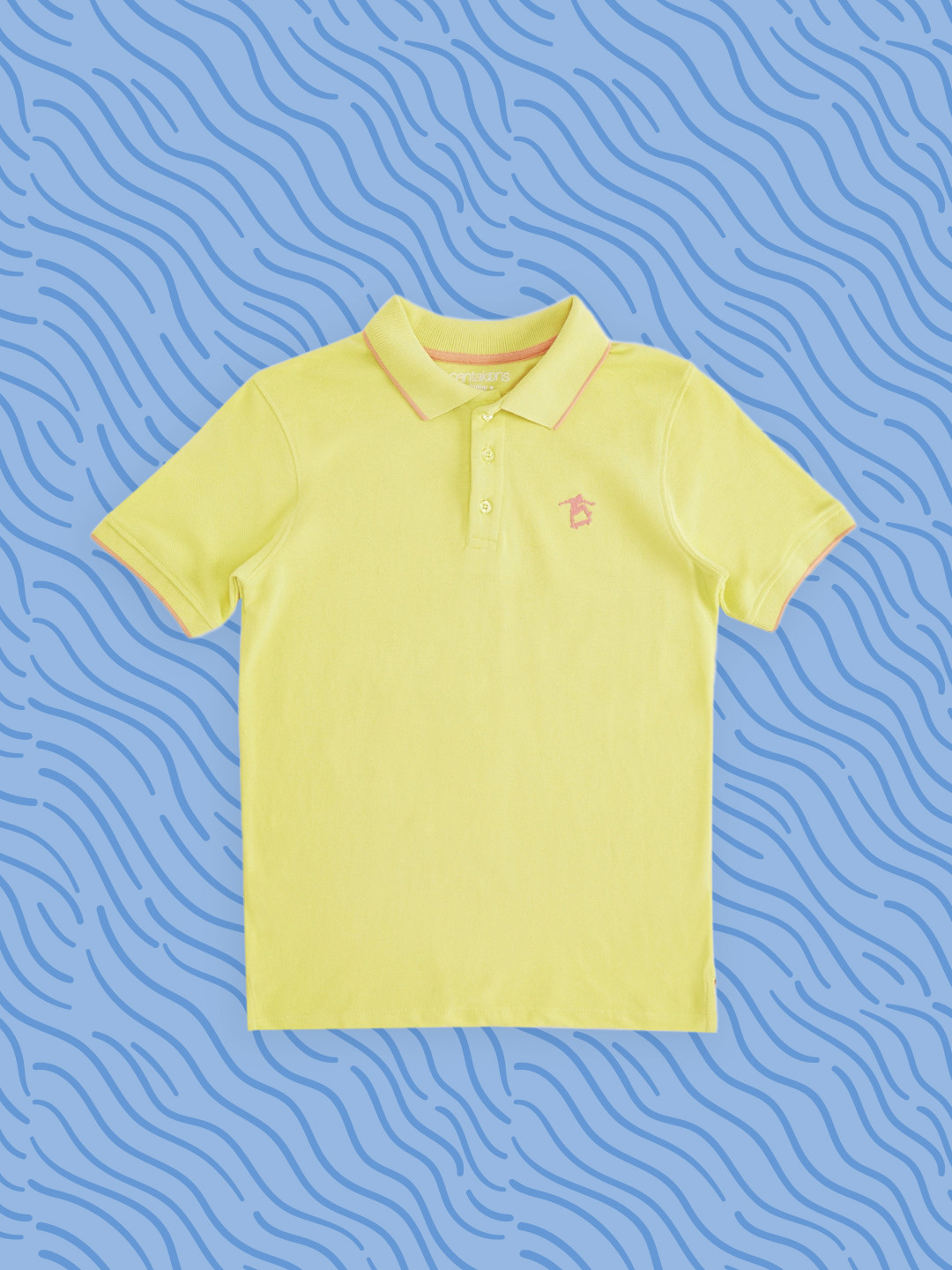 

Pantaloons Junior Boys Yellow Polo Collar T-shirt