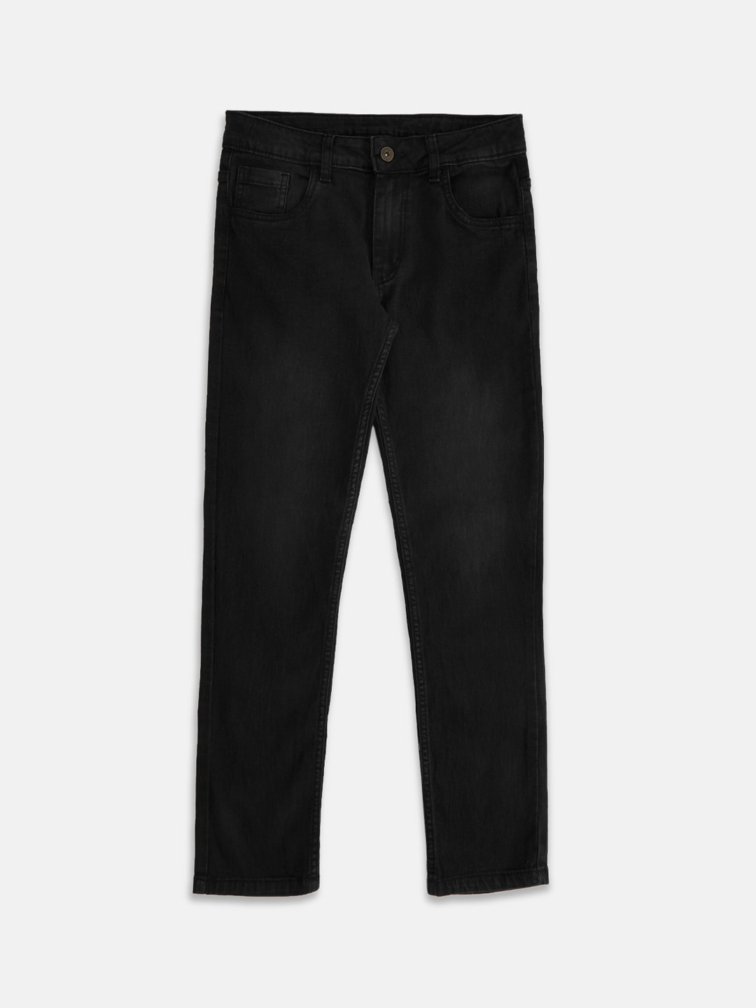 

Pantaloons Junior Boys Black Tapered Fit Light Fade Jeans