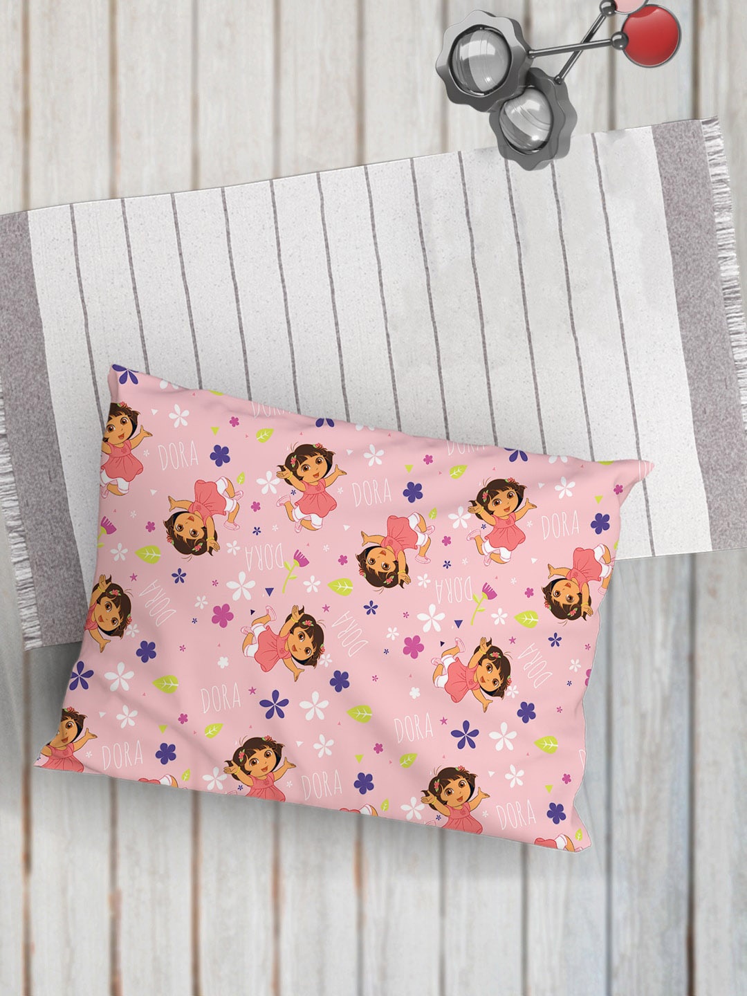 

YK Kids Peach-Coloured Dora Printed Memory Foam Pillow