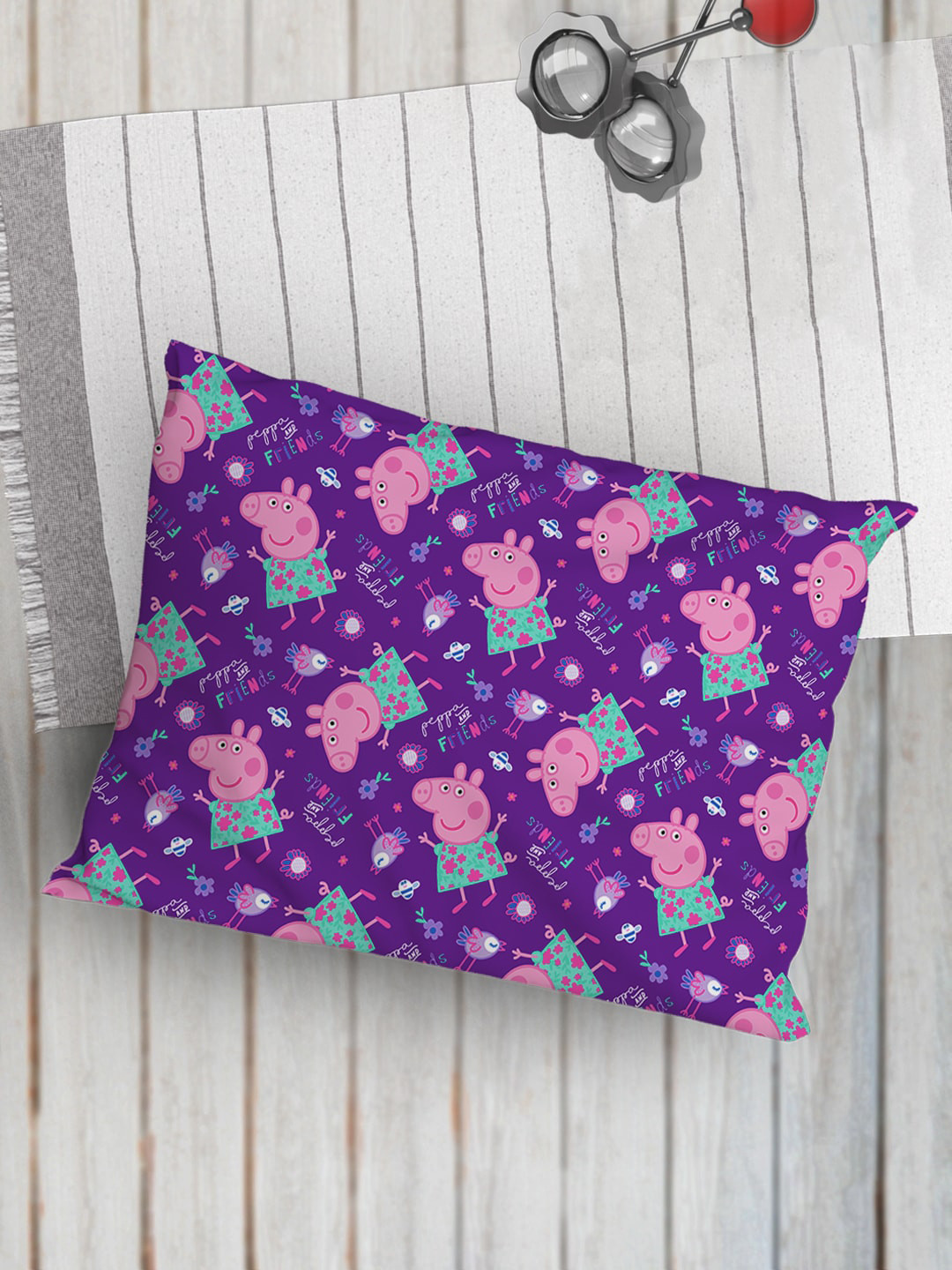 

YK Kids Purple & Pink Printed Memory Foam Pillow