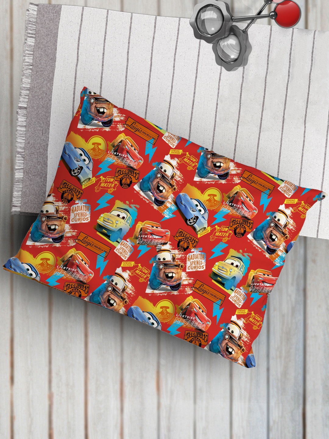 

YK Kids Red Cars Printed Memory Foam Pillow
