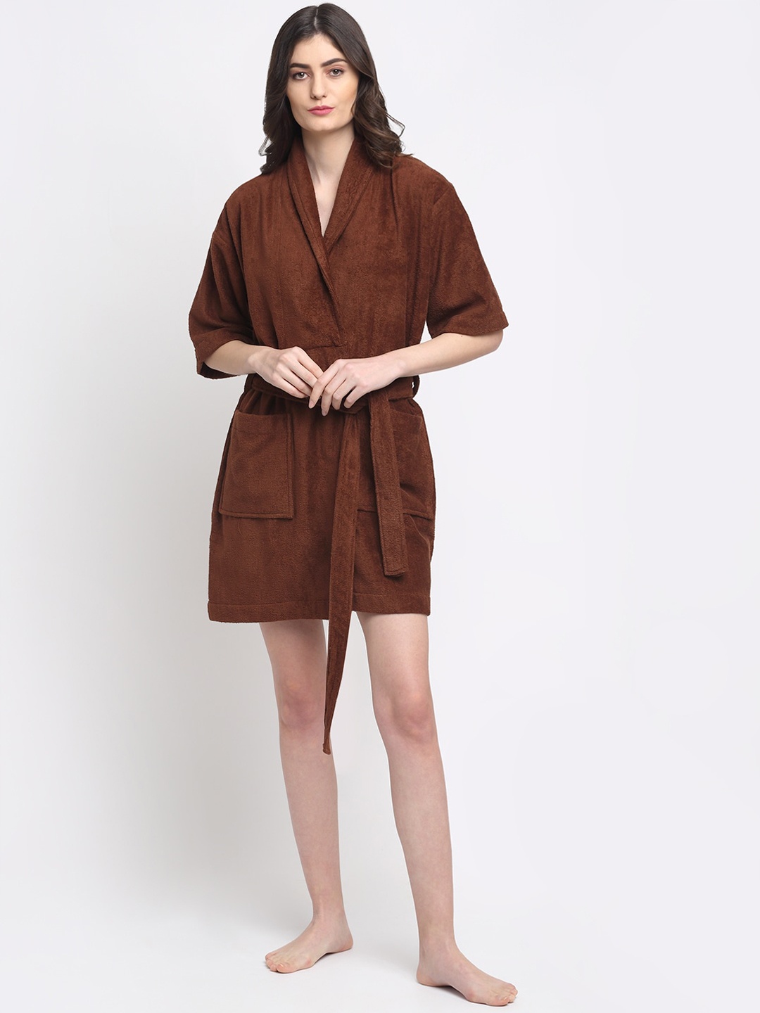 

Creeva Brown 380 GSM Bath Robe