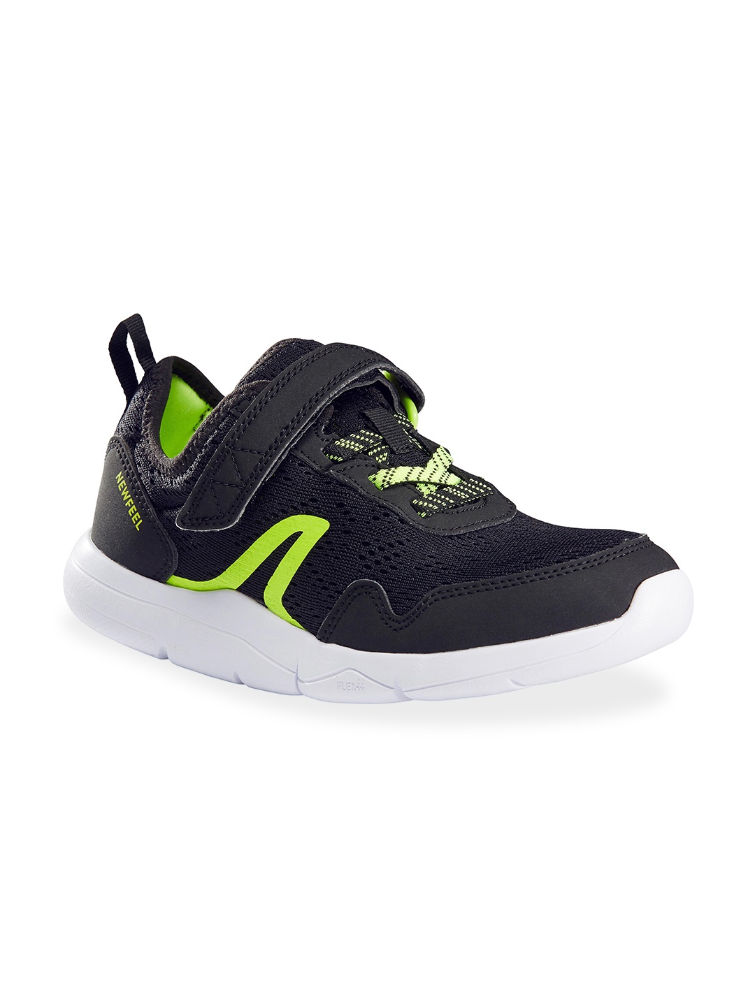 

Newfeel By Decathlon Unisex Kids Black Textile Walking Non-Marking Shoes