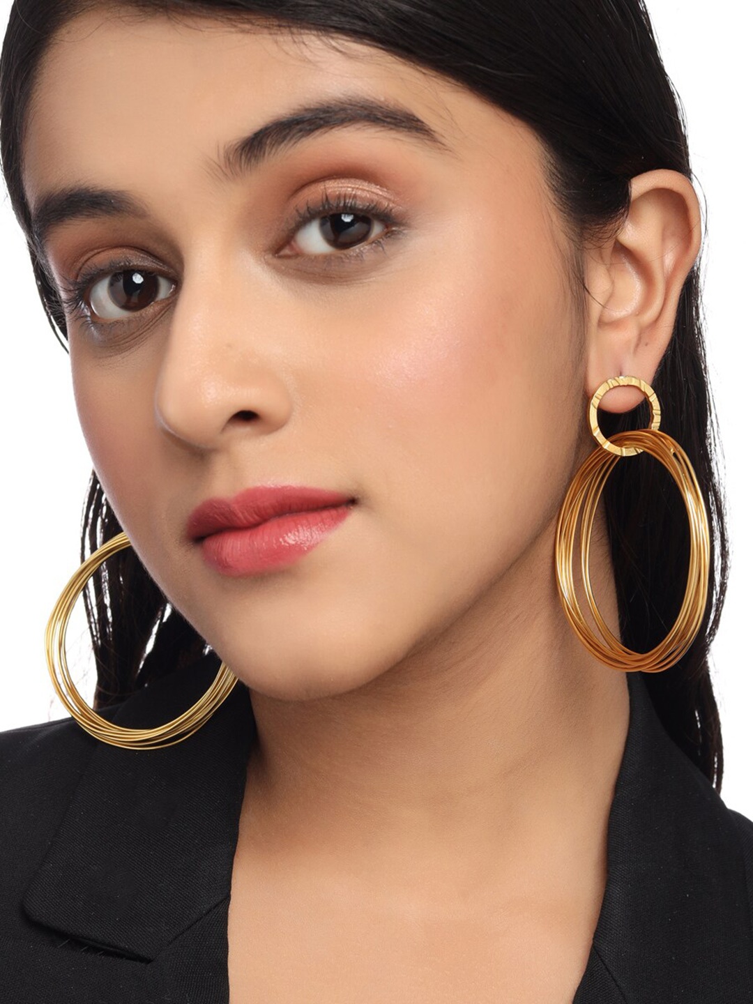 

THE AAB STUDIO Gold-Plated Circular Drop Earrings