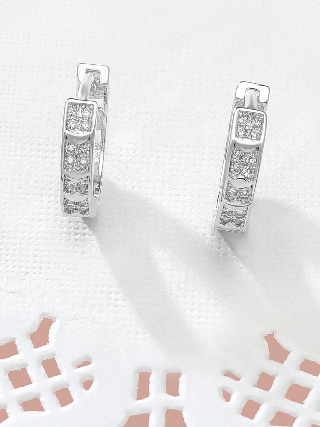 

AMI Silver-Plated Contemporary Hoop Earrings