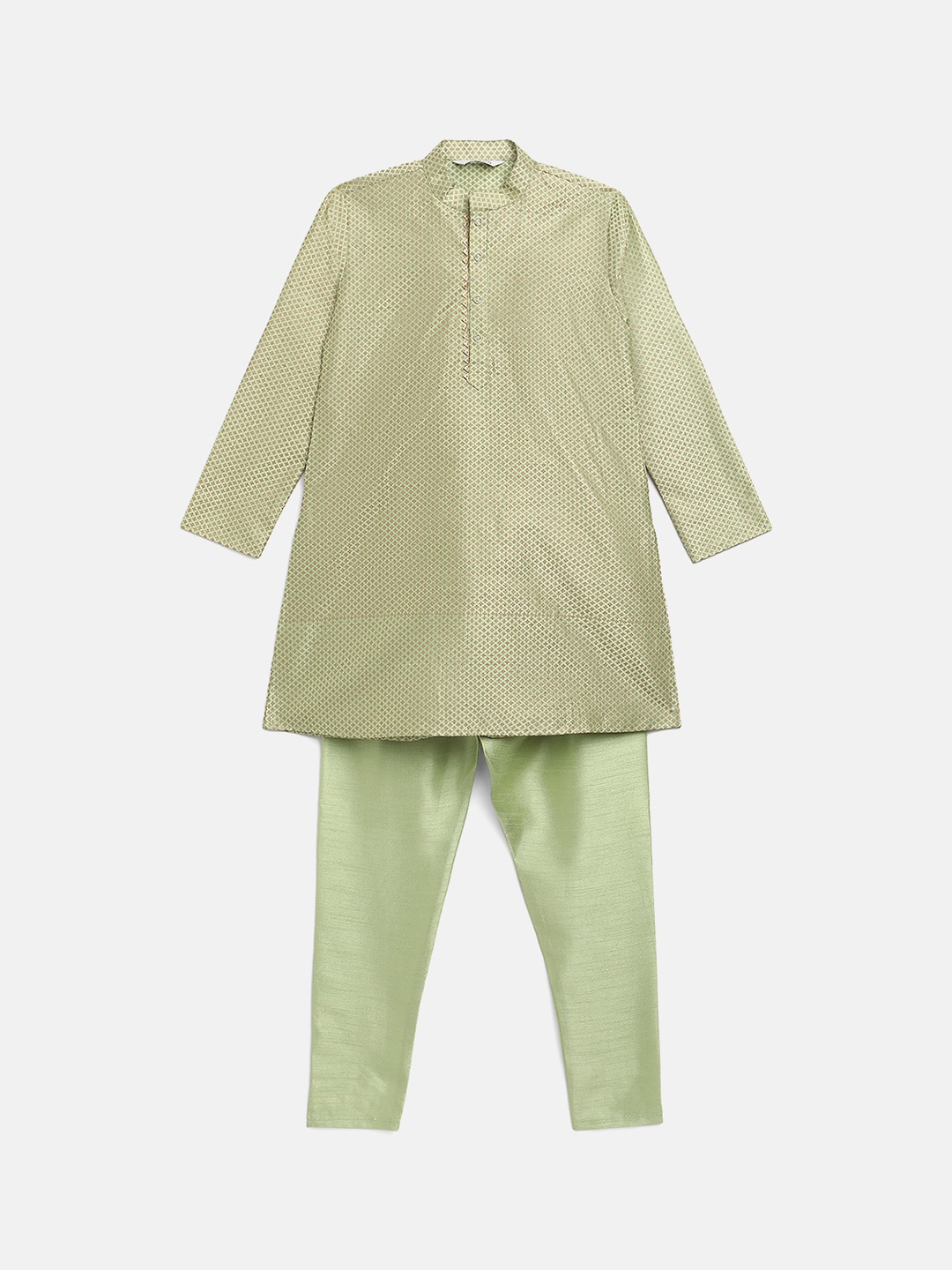 

Boys Green Gotta Patti Kurta with Pyjamas