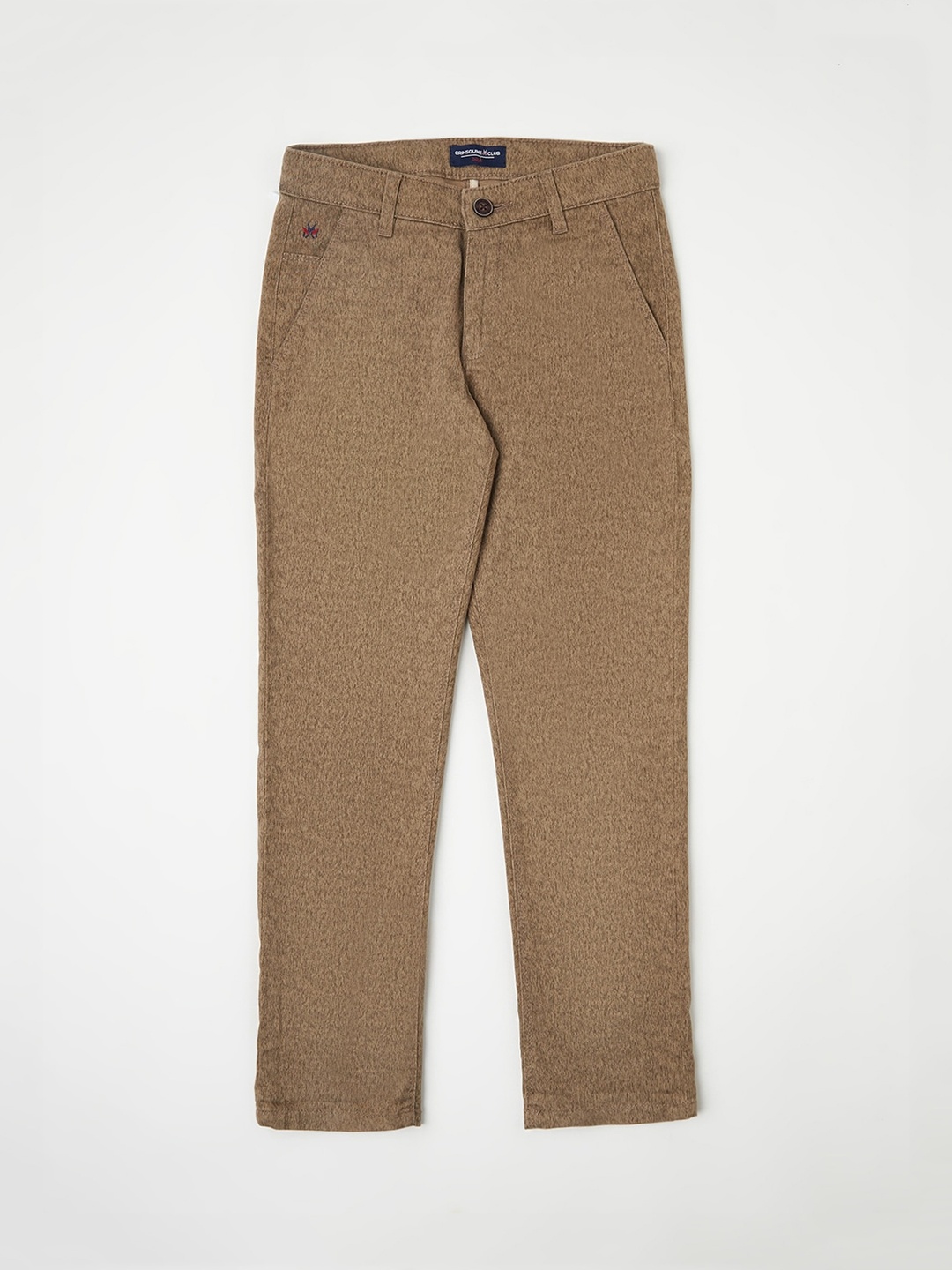 

Crimsoune Club Boys Beige Solid Slim Fit Trousers
