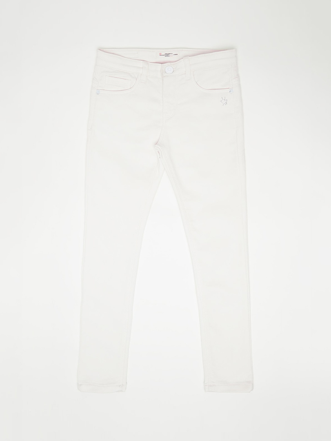 

Crimsoune Club Girls White Slim Fit Stretchable Jeans
