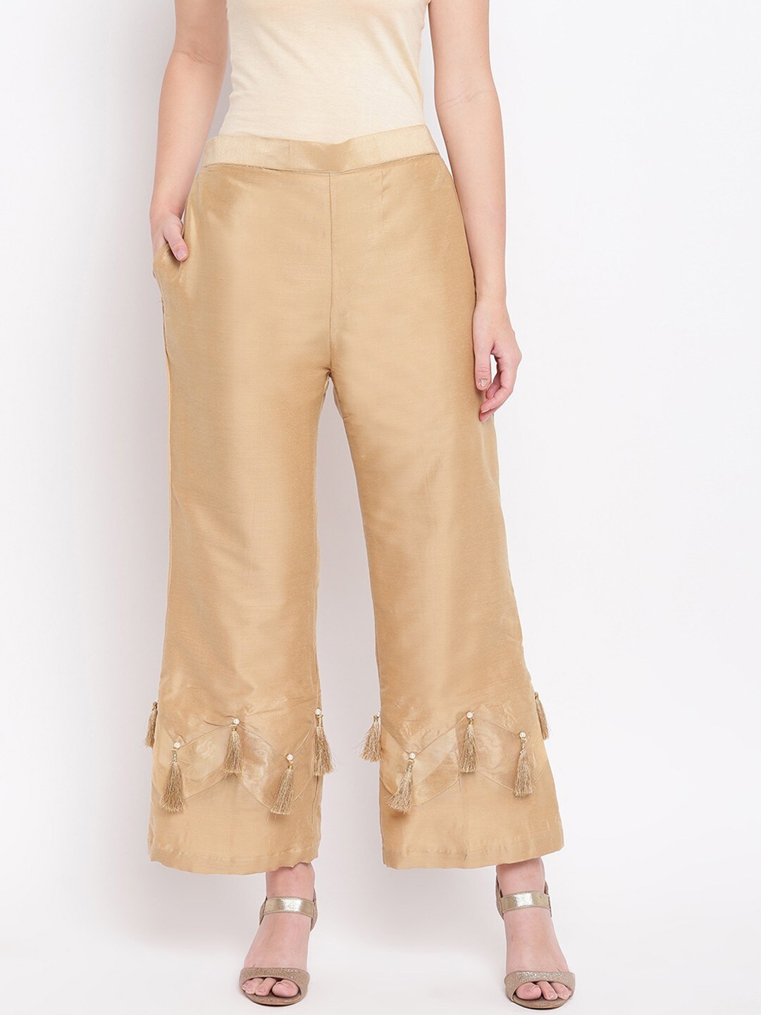 

RIVI Women Gold-Toned Ethnic Palazzos