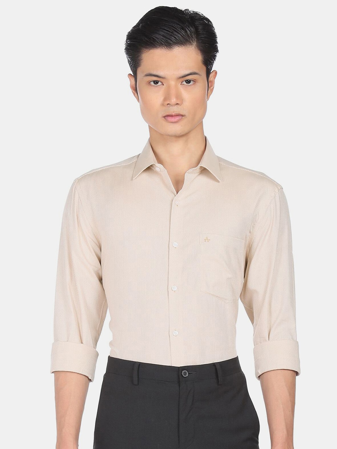 

Arrow Men Beige Regular Fit Pure Cotton Casual Shirt