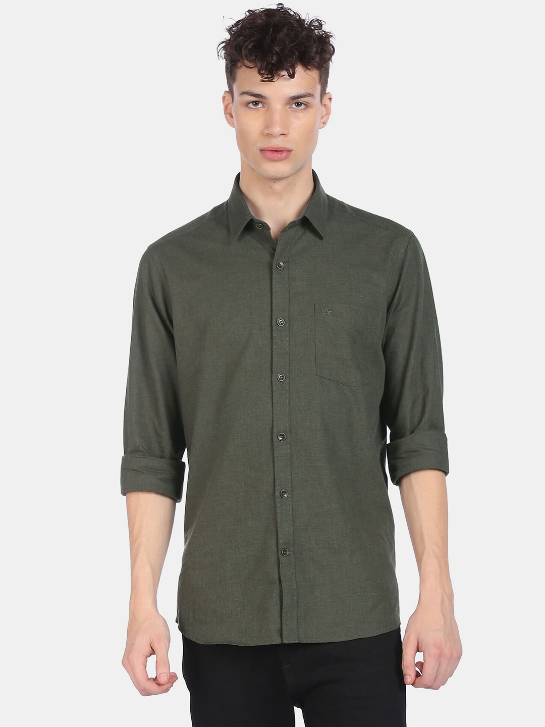 

Arrow Men Green Regular Fit Pure Cotton Casual Shirt