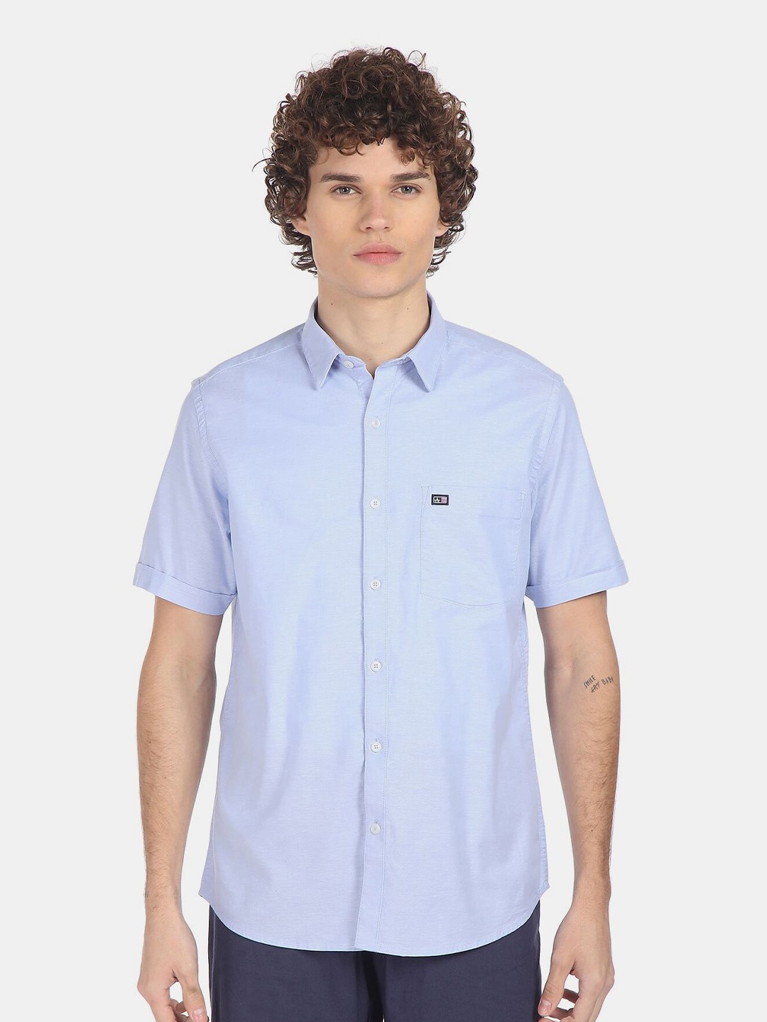 

Arrow Men Blue Casual Shirt