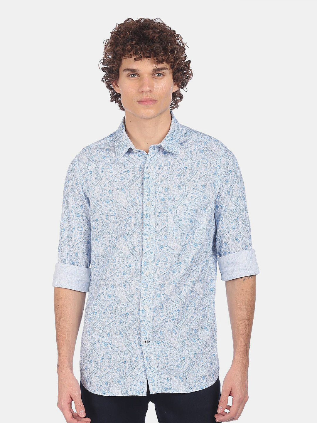

Arrow Sport Men Blue Printed Casual Shirt