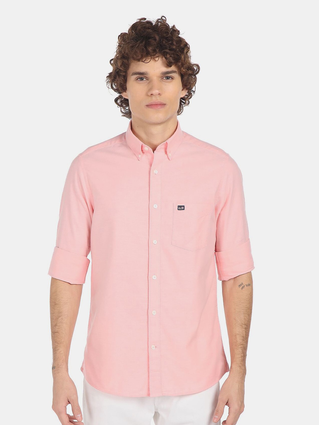 

Arrow Sport Men Pink Pure Cotton Casual Shirt