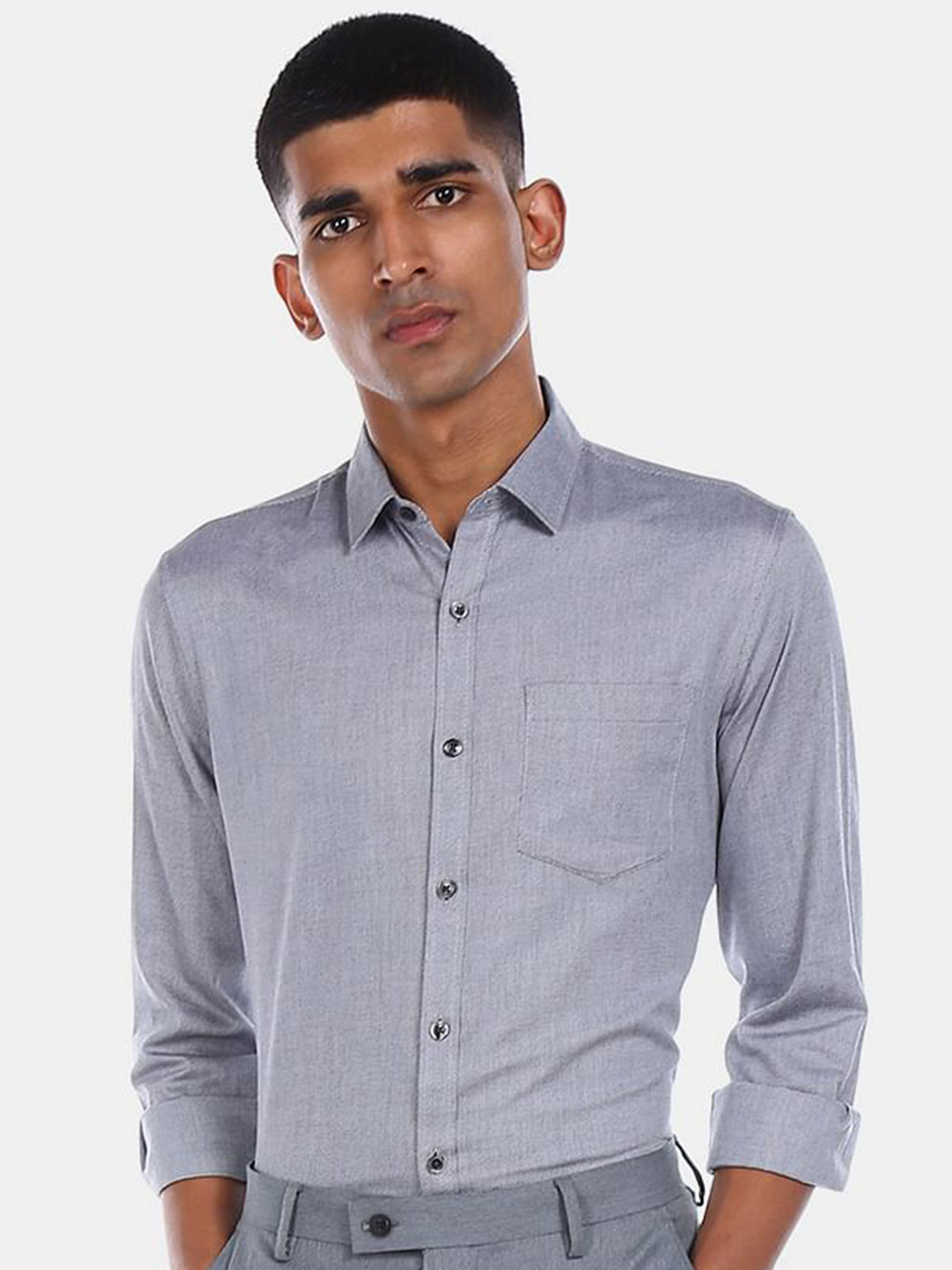 

Excalibur Men Grey Regular Fit Casual Shirt