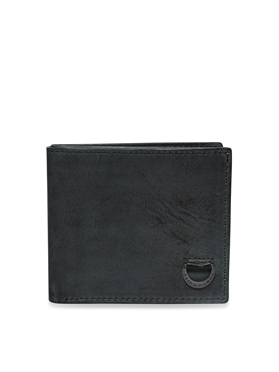 

Being Human Men Green Leather Two Fold Wallet