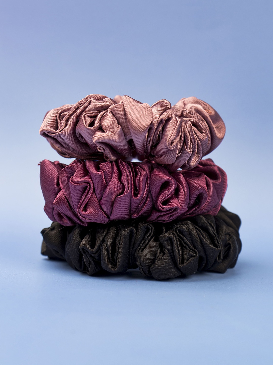 

Arendelle Women Beige & Pink Set of 3 Ponytail Holders