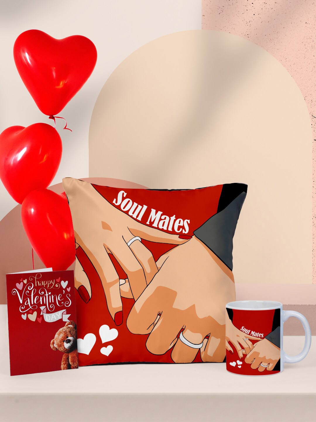 

Ferosh Unisex Red Valentine Cushion & Mug Gift Set