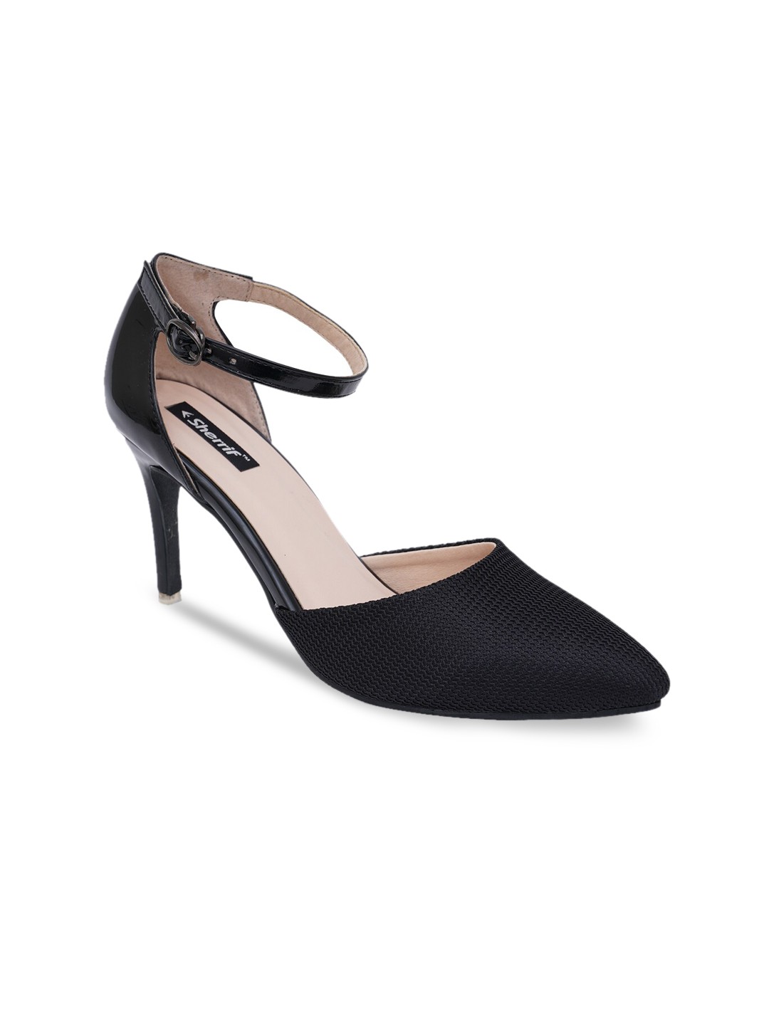 

Sherrif Shoes Women Black Party Pumps with Buckles