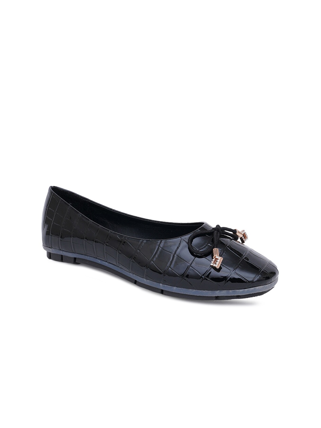 

Sherrif Shoes Women Black Ballerinas With Bows Flats