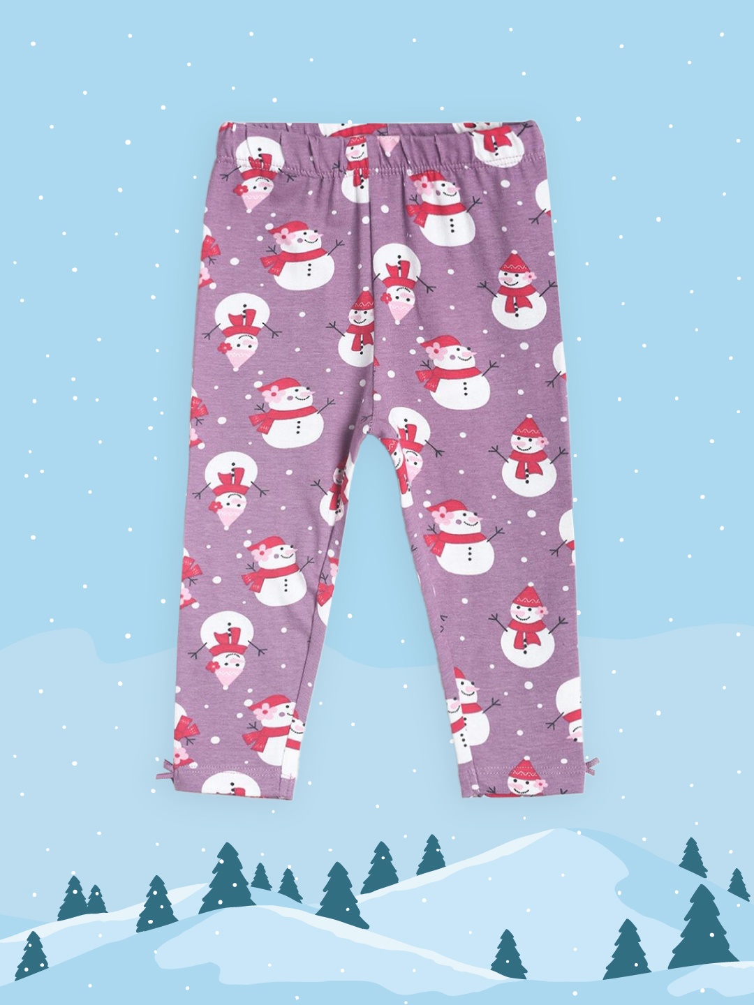 

MINI KLUB Infant Girls Pack Of 3 Ankle-Length Organic Cotton Leggings, Pink