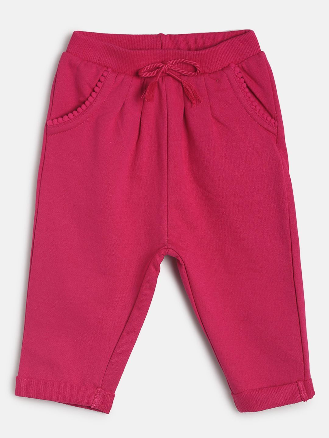 

MINI KLUB Girls Solid Mid-Rise Capri, Pink