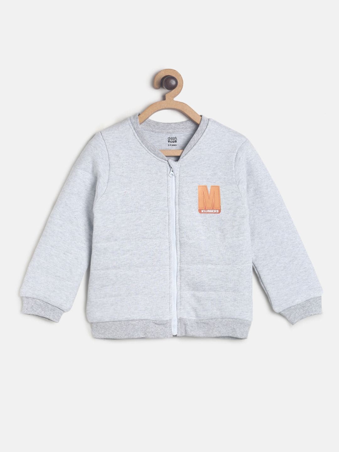 

MINI KLUB Boys Grey Lightweight Bomber with Patchwork Jacket
