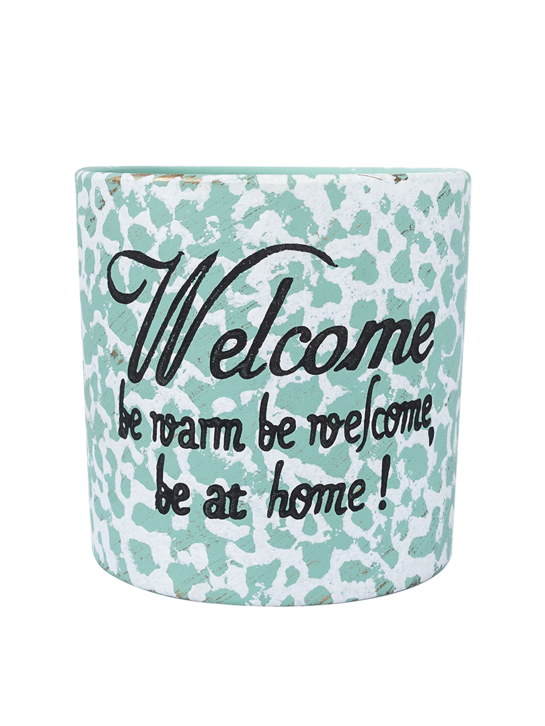 

MARKET99 Turquoise Blue & White Printed Ceramic Table Planter