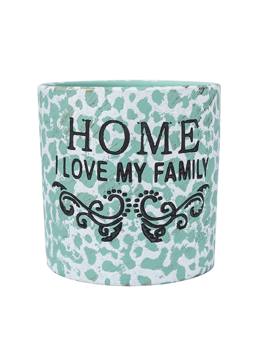 

MARKET99 Green Printed Ceramic Table Planter