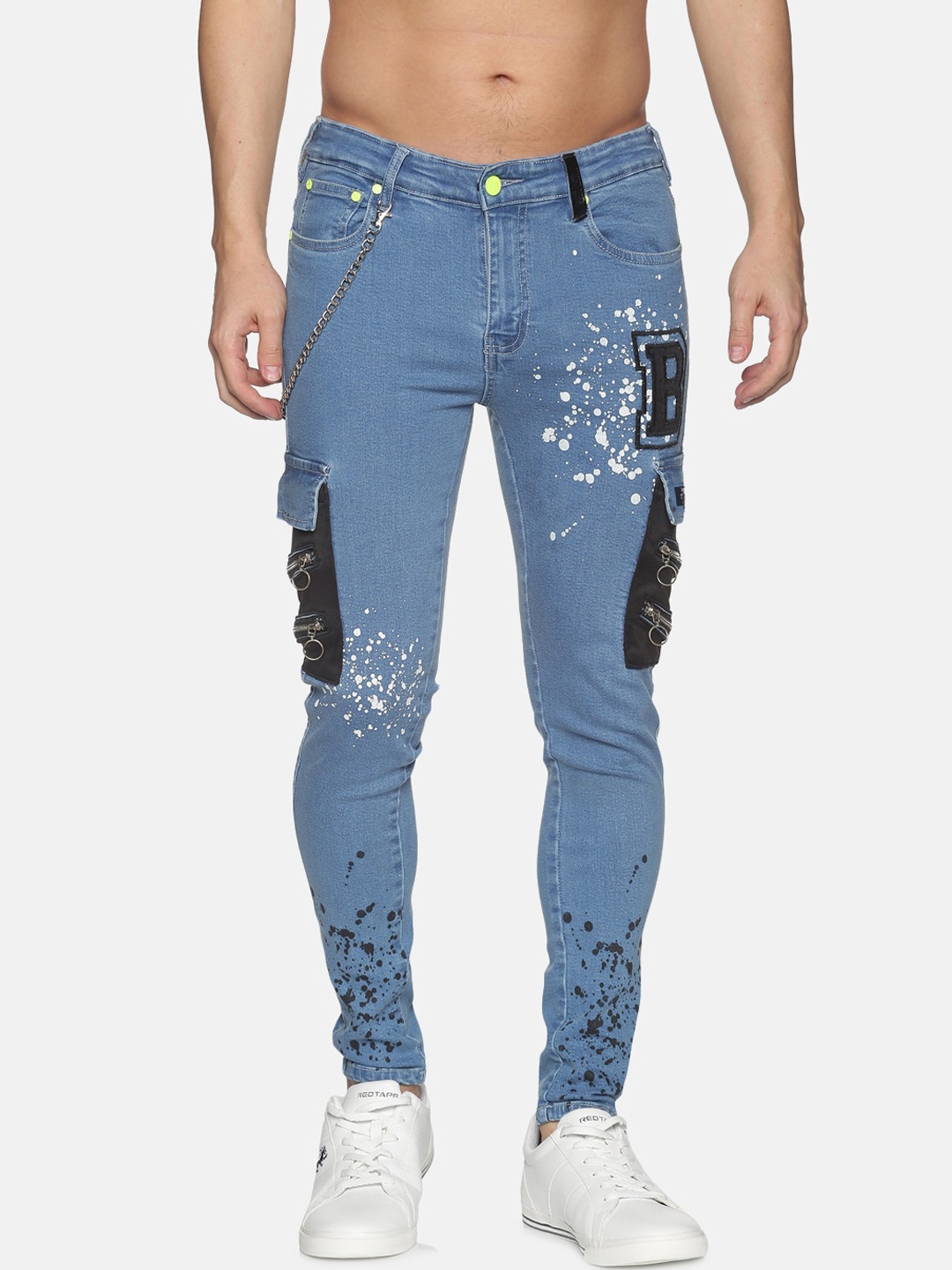

KULTPRIT Men Blue Skinny Fit Cotton Jeans
