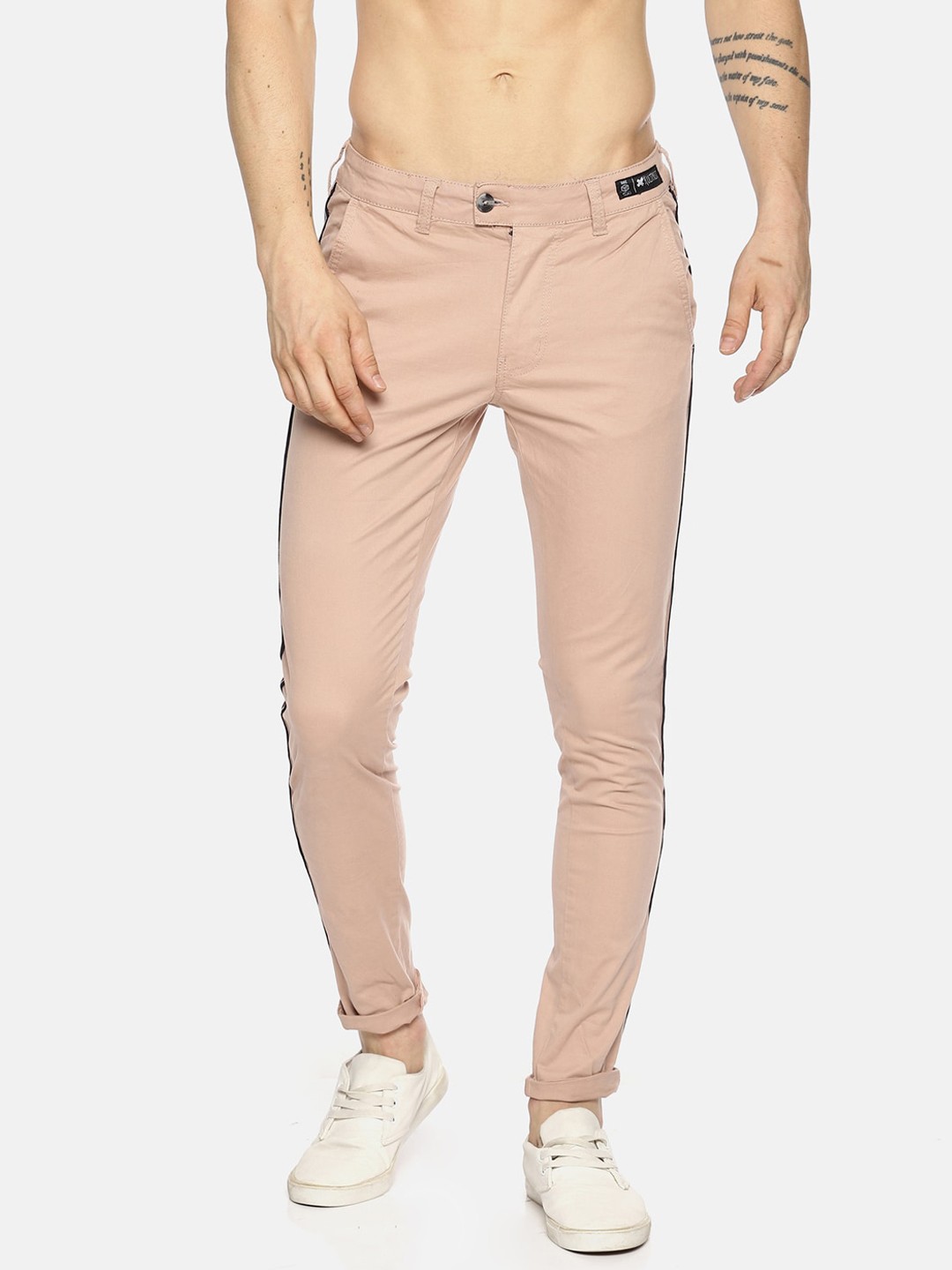 

KULTPRIT Men Pink Slim Fit Trousers