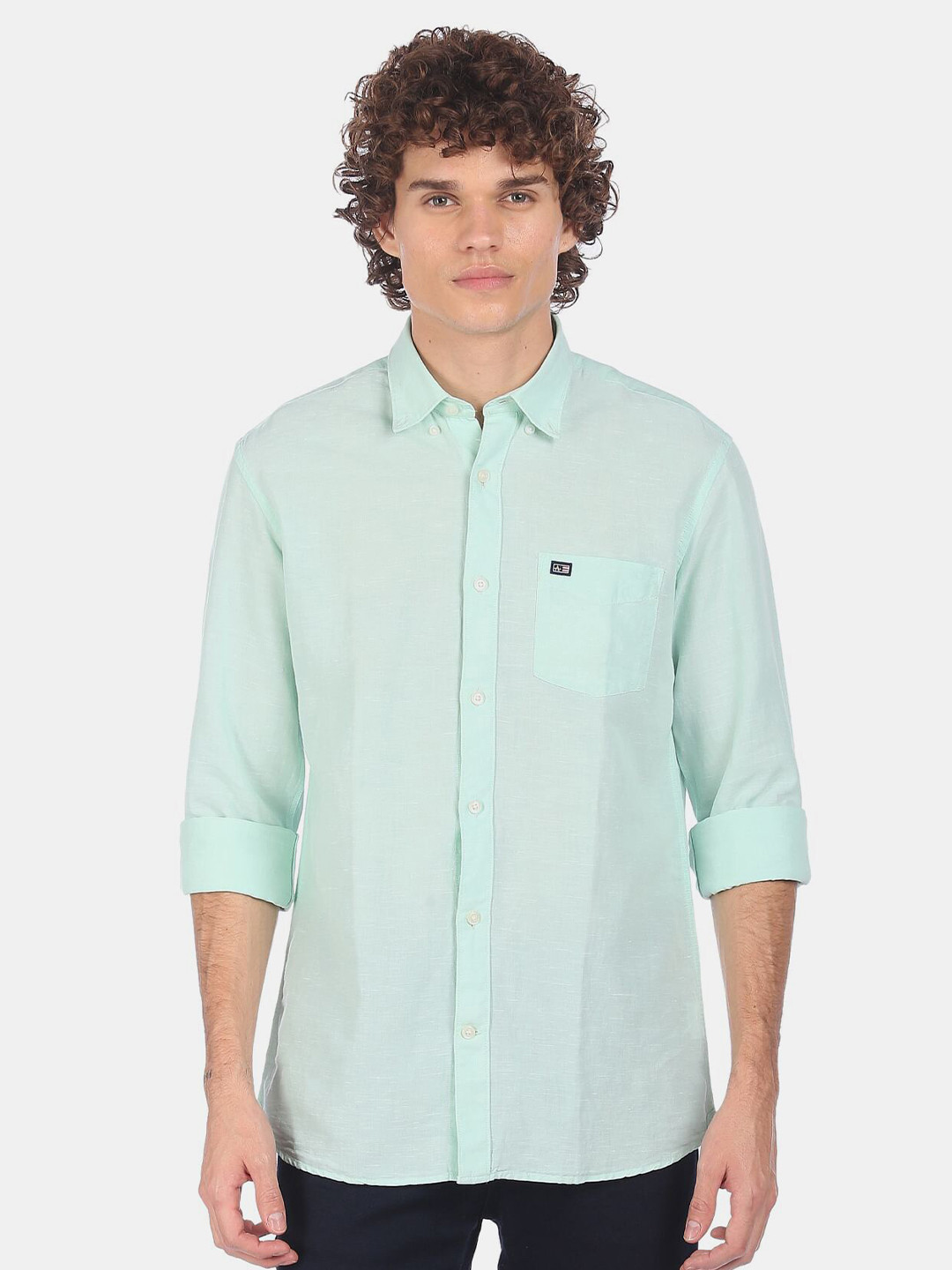 

Arrow Sport Men Green Casual Shirt