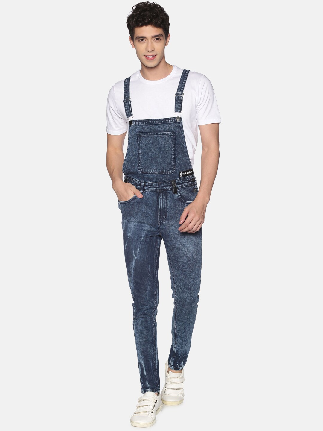 

KULTPRIT Men Blue Cotton Basic Jumpsuit