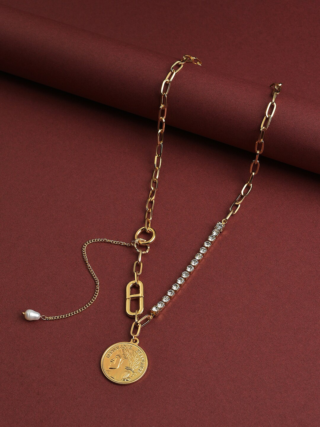 

SOHI Gold-Toned Brass Gold-Plated Chain