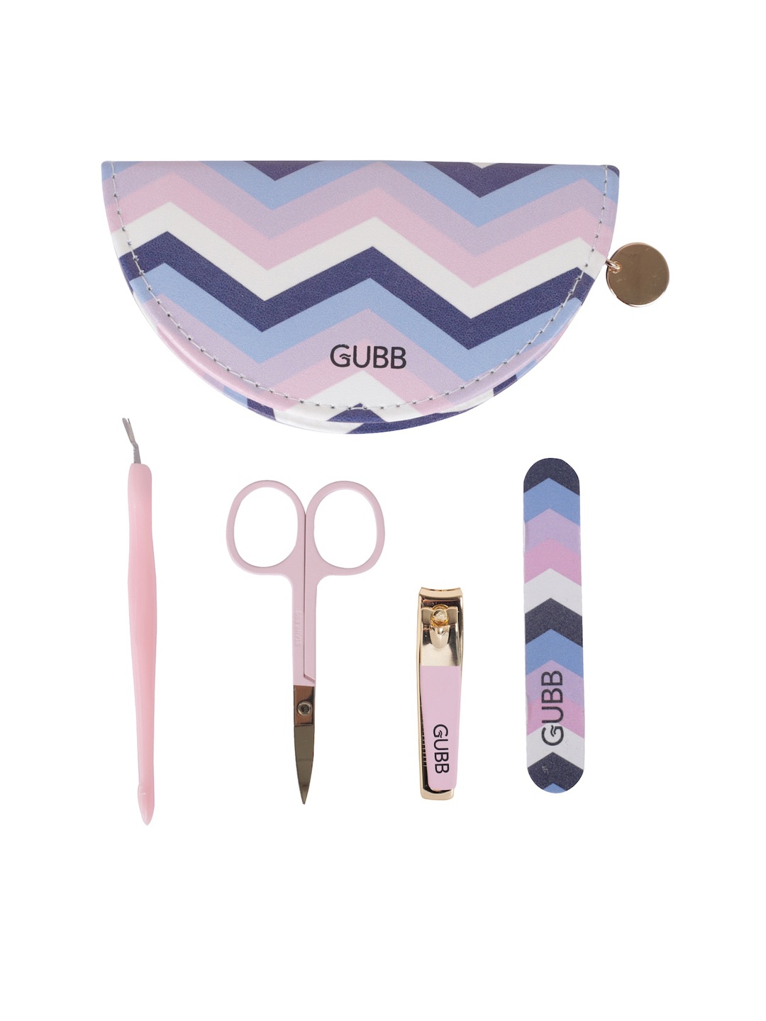 

GUBB Set of Scissors, Nail Cutter, Cuticle Trimmer Nail Filers Manicure Kit, Pink