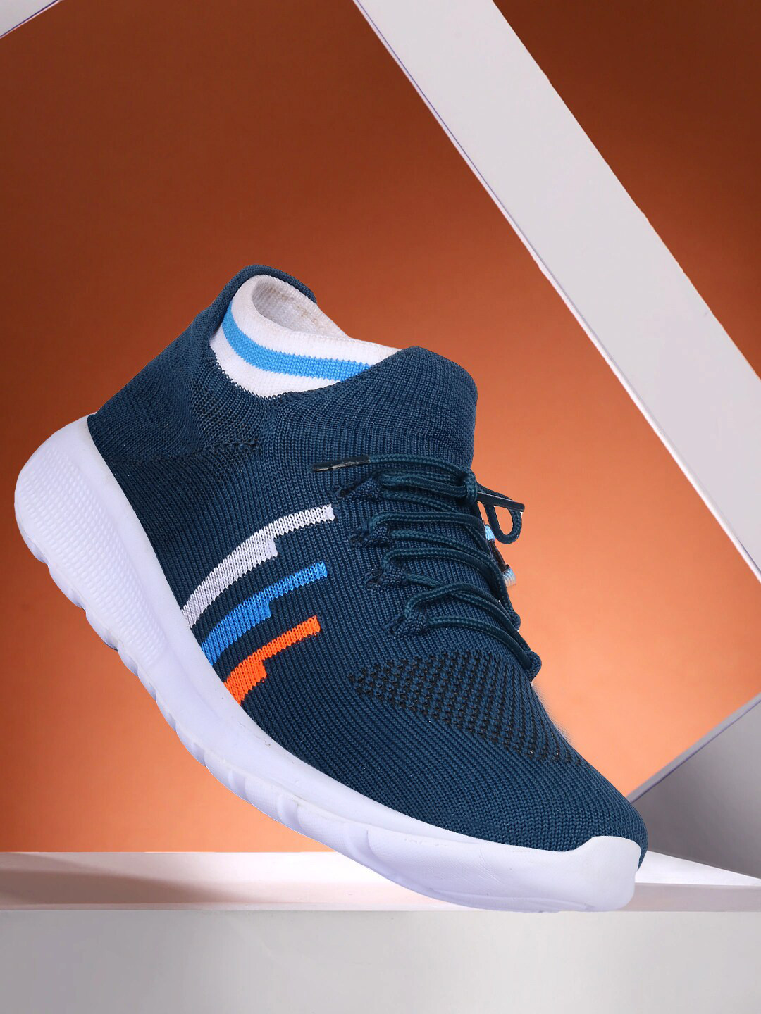

CLYMB Men Blue Mesh Running Non-Marking Shoes