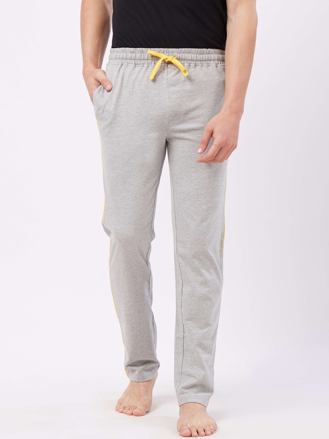 

Fruit of the loom Men Grey Melange Solid Pyjamas