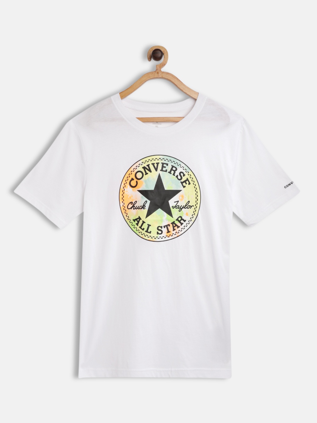 

Converse Boys White & Black Pure Cotton Graphic Printed T-shirt