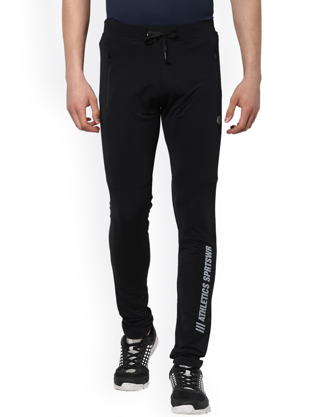 

Alan Jones Men Black Solid Slim Fit Track Pant