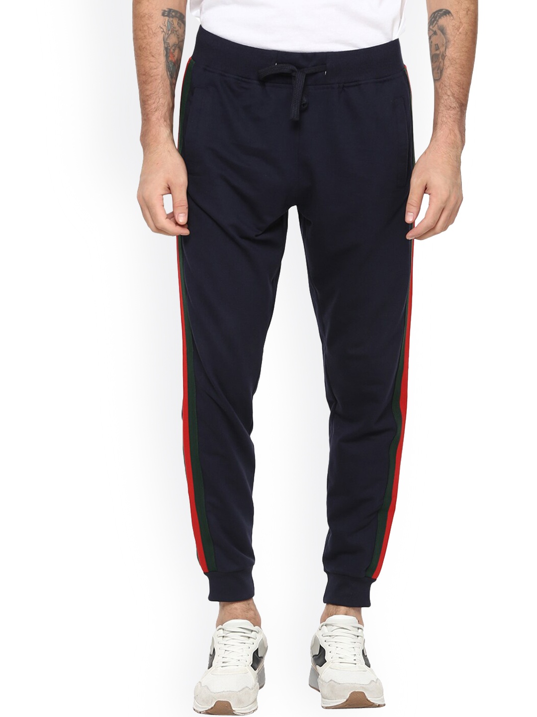 

Alan Jones Men Navy Blue Solid Slim Fit Joggers