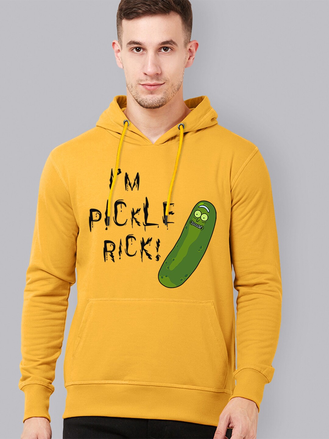 

Free Authority Men Yellow Rick & Morty Printed Hooded Sweatshirt