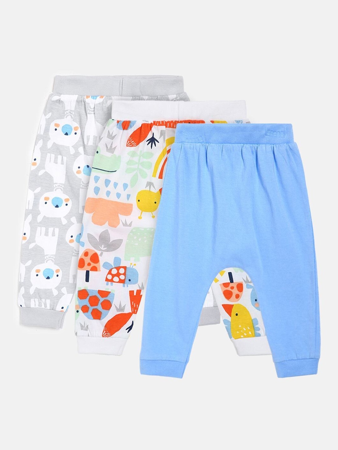 

MINI KLUB Boys Pack Of 3 Printed Organic Cotton Track Pants, Blue