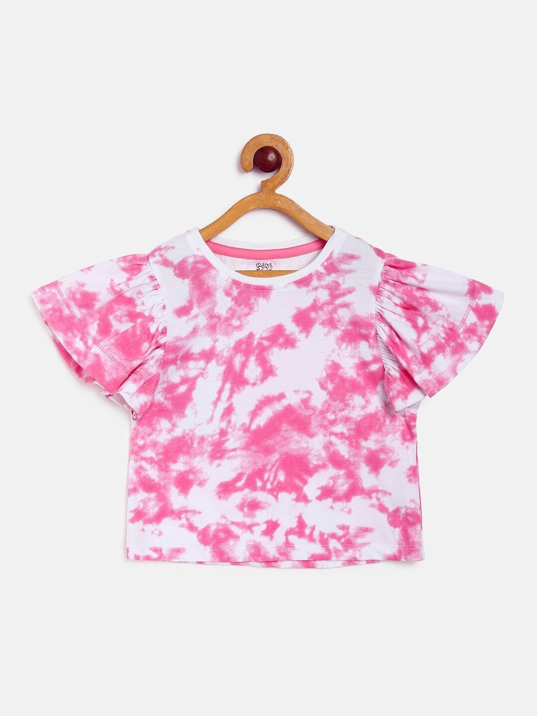 

MINI KLUB Pink & White Tie and Dye Organic Cotton Top