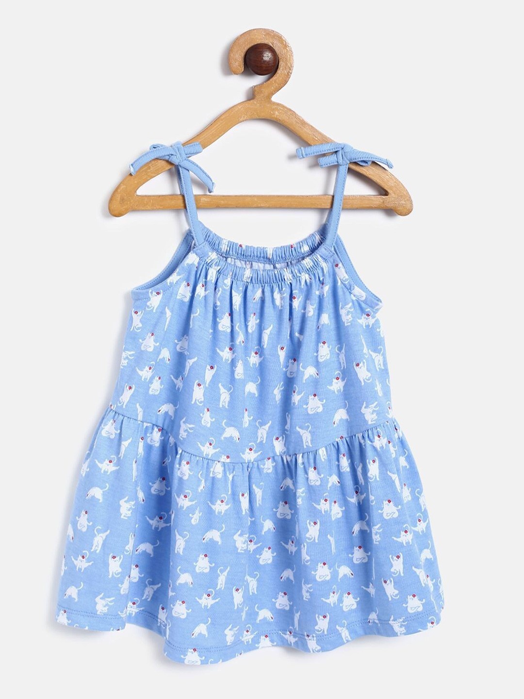 

MINI KLUB Blue & White Print Organic Cotton Top