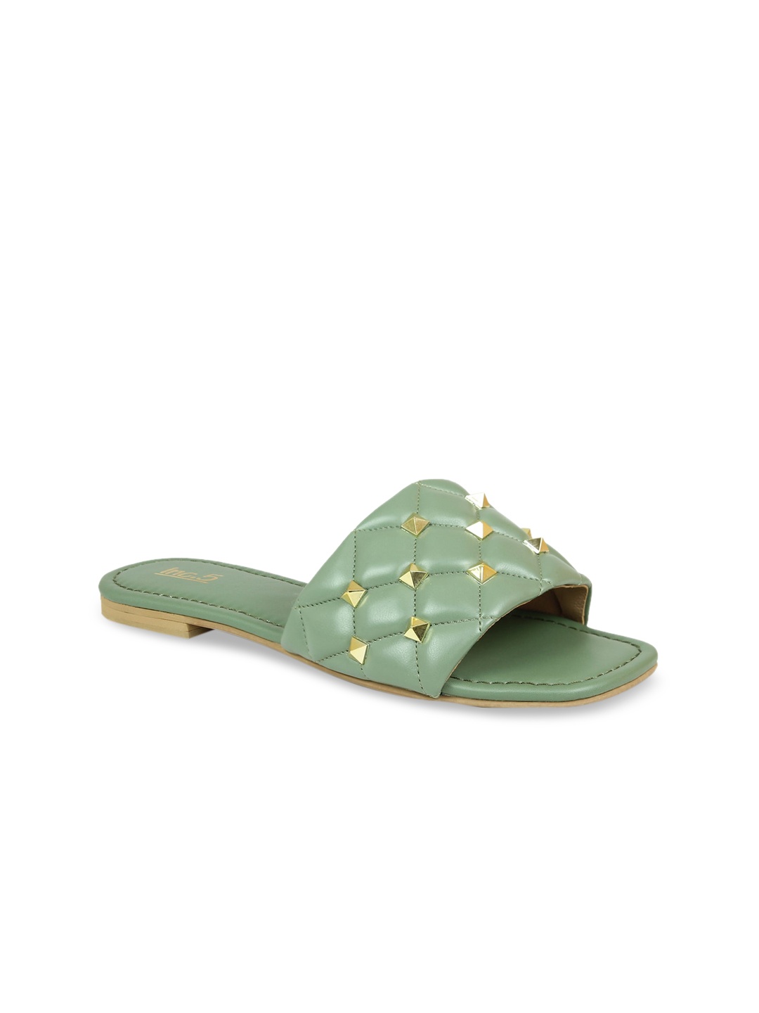 

Inc 5 Women Green Embellished Open Toe Flats