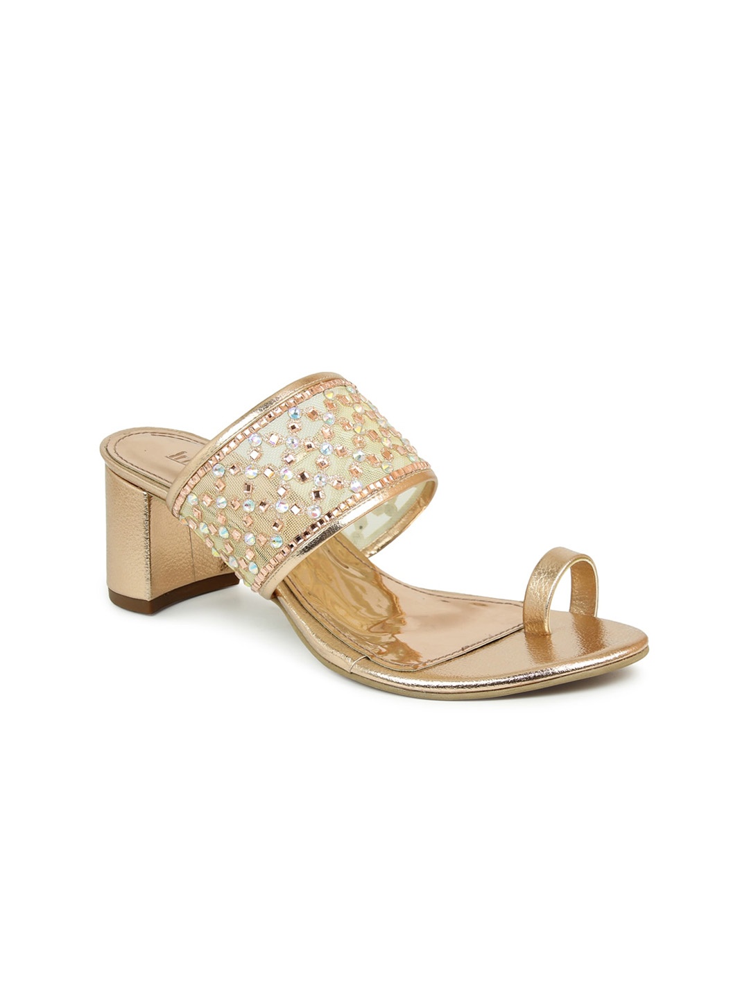 

Inc 5 Rose Gold Ethnic Block Sandals