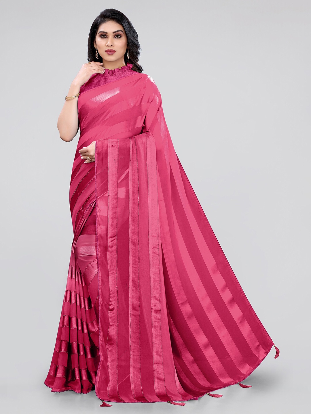 

KALINI Pink Striped Saree