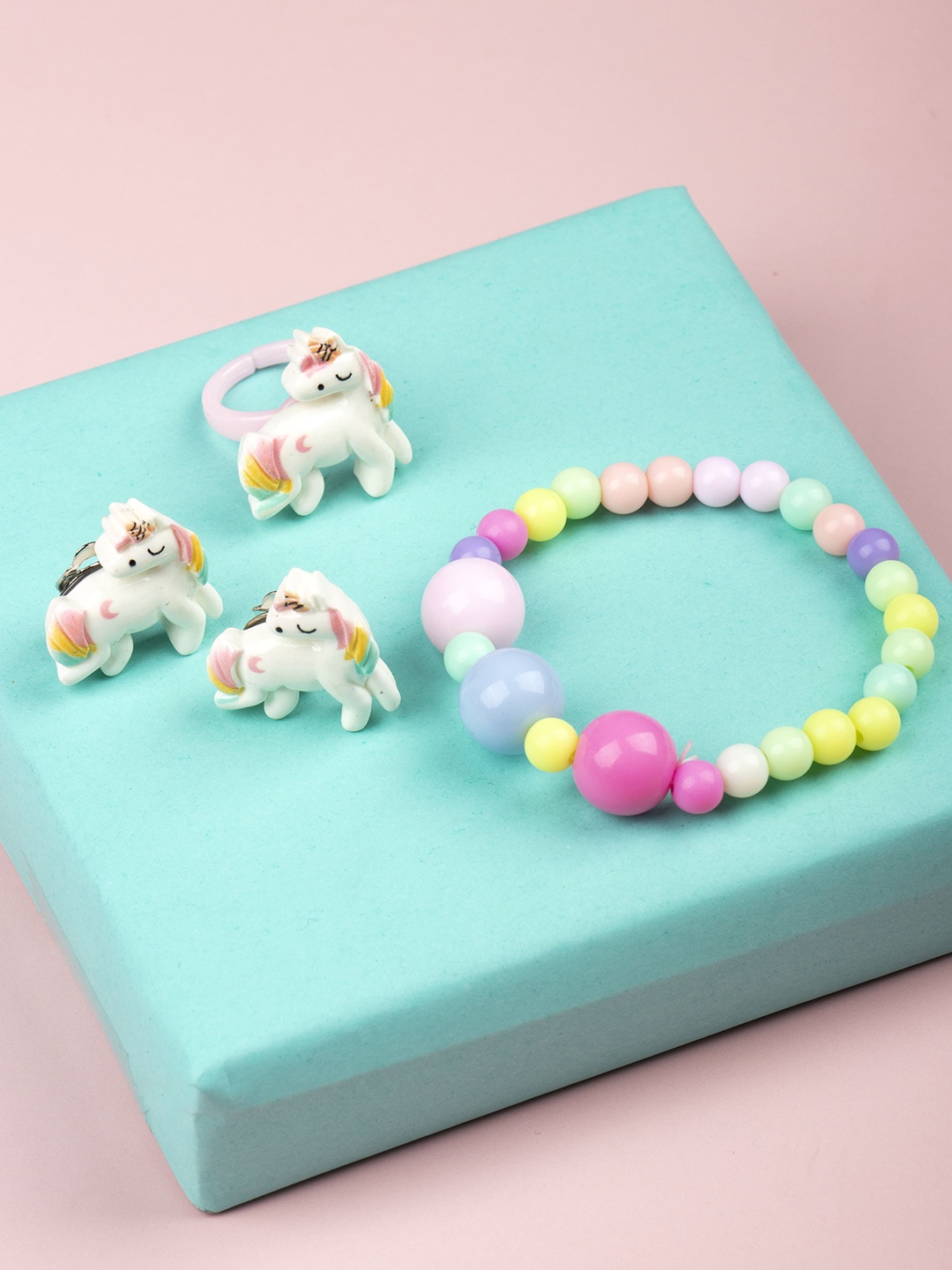 Arendelle Pink Beads Unicorn Jewellery Set