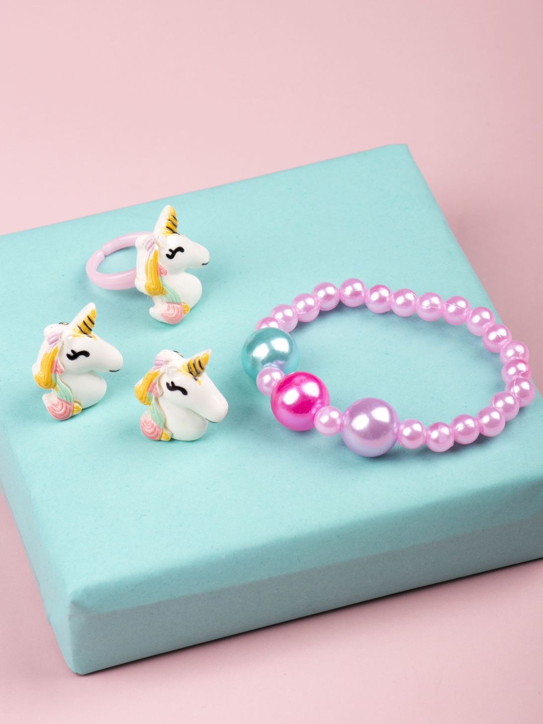

Arendelle Metallic Pink Beads Unicorn Jewellery Set