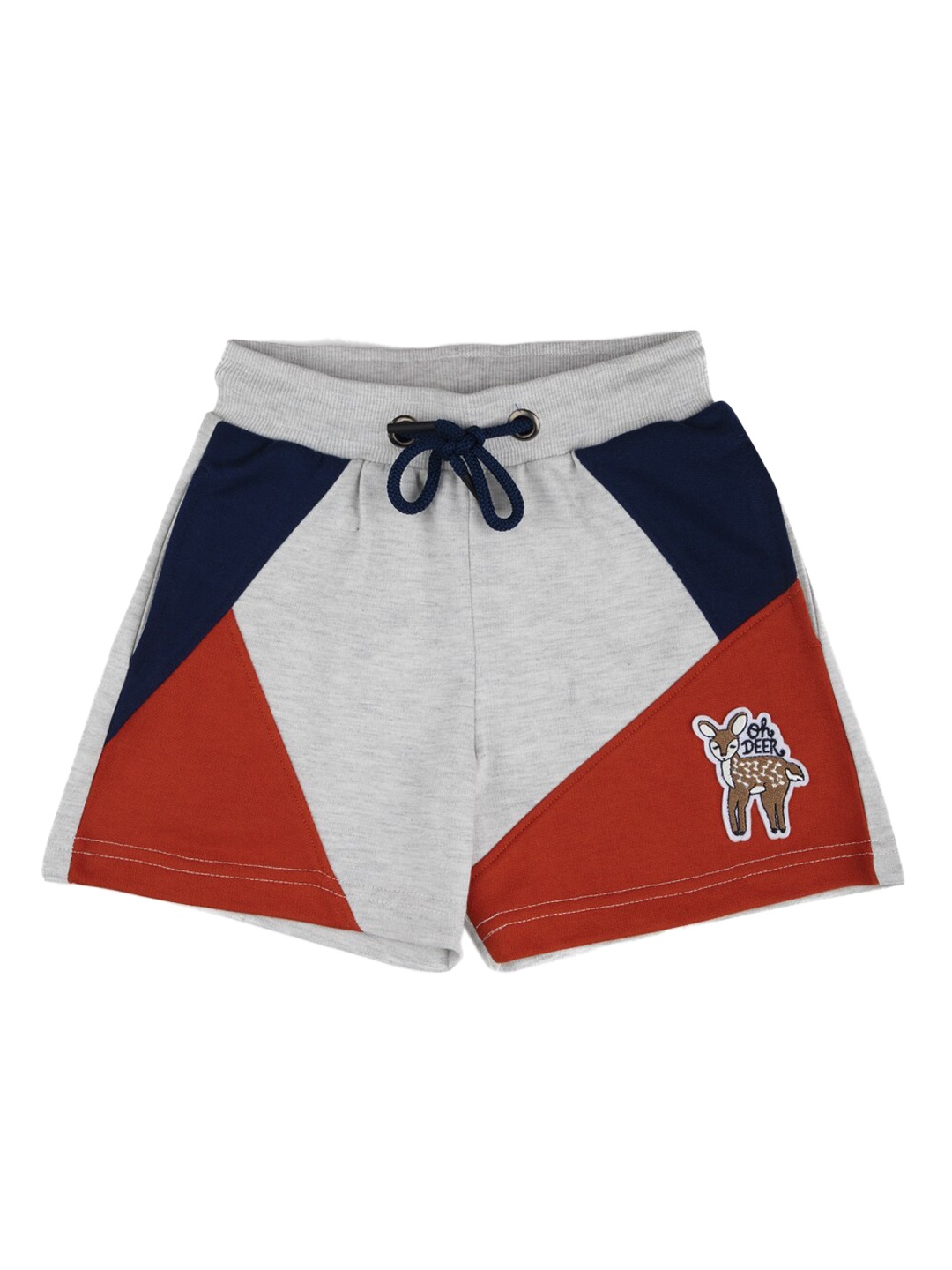 

Stupid Cupid Girls Grey Colourblocked Shorts